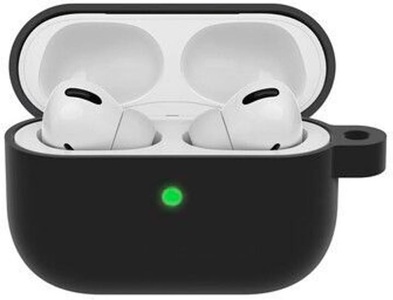 OTTERBOX, Otterbox - AirPods Pro Hardcase Schutzhülle Abdeckung mit 360° Schutz + Karabinerhaken (77-83782) - Black Taffy (Schwarz), 