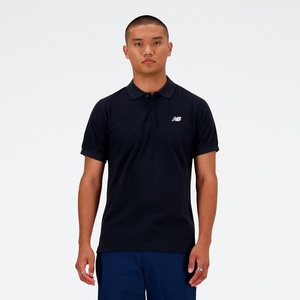 NEW BALANCE, New Balance Herren Poloshirt Cotton Polo, Schwarz, Regular Fit, ideal für Freizeit & Reisen, 