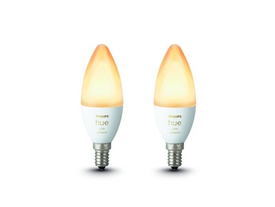 Philips, PHILIPS Hue E14 White Ambiance - Leuchtmittel (Weiss), Philips Hue Kerzenlampe White Ambiance 2x E14 5,2W