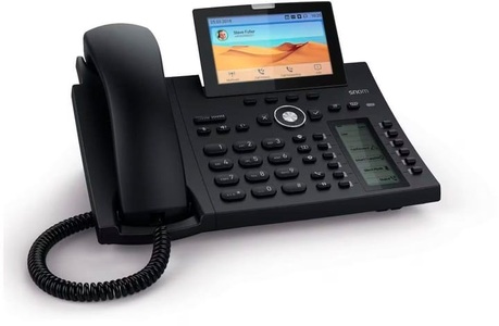 SNOM, snom Tischtelefon D385, SIP-Konten: 12 ?, PoE, Snom Festnetztelefon »D385 Schwarz«