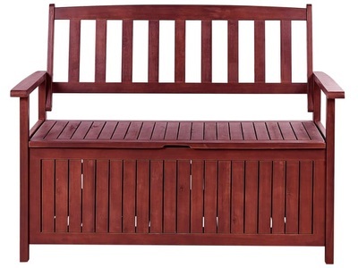 Beliani, Gartenbank aus Akazienholz Klassisch SOVANA Gartenbank aus Akazienholz Klassisch SOVANA, Beliani - Gartenbank aus Akazienholz Klassisch SOVANA, One Size, Bordeaux