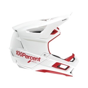 100%, 100% Aircraft DH Carbon Helm rot/weiß 2021 L | 59-60cm Downhill Helme, 100% Aircraft 2 Velohelm weiss