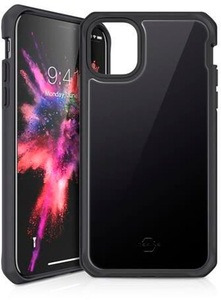 Apple, ITSkins - iPhone 11 Pro Max Hybrid Glass Schutz Hardcase Hülle (Fallschutz 2 Meter) - Schwarz, 