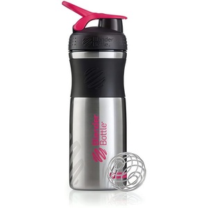 Blender Bottle, 28oz / 820ml BlenderBottle Sportmixer Edelstahl, Black/Pink, 