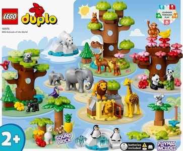 LEGO, 10975 DUPLO Wilde Tiere der Welt, Konstruktionsspielzeug, LEGO® Spielbausteine »Wilde Tiere der Welt 1«, (142 St.)