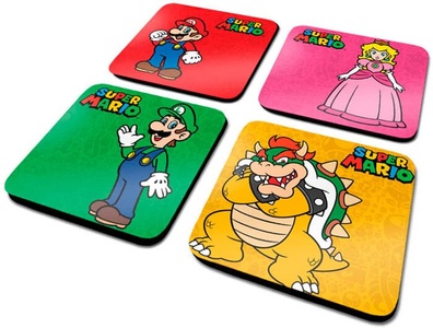 Pyramid Internationa, Pyramid Internationa Super Mario M. + C. - Untersetzer 4er-Set Merchandise, 