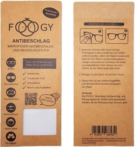 undefined, Foogy Antibeschlag- und Reinigungstuch M Mikrofasertuch, FOOGY Antibeschlag Reinigungstuch aus Mikrofasern (1 Stk)