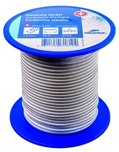 MEISTER, MEISTER ELASTISCHE KORDEL, Meister Gummi-Spannseil Ø 2,8 mm, 25 m, 25 kg, Weiss