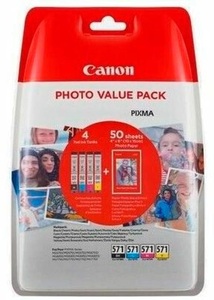 Canon, Canon Cli-571Val Ink Photo Value Pack XL Tintenpatrone, Canon Tin. CLI-571XL bcmy phot
