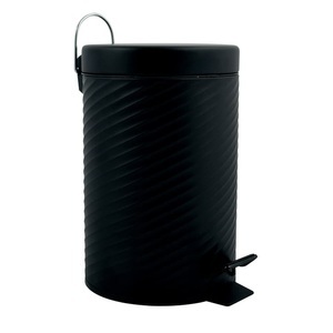 Spirella, spirella Ajan 3 Liter Matt-Schwarz Treteimer, 