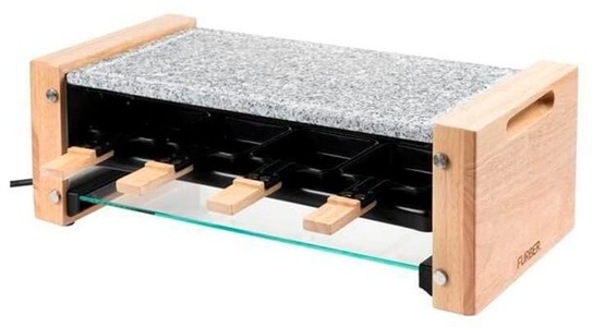 undefined, Raclette »Raclette-Grill 8P Holz/Stein«, 1200 W, FURBER Racletteofen Festa 8 Personen 1200 W