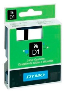 Dymo, DYMO D1-Schriftband Breite 19 mm schwarz auf weiß, VE 1 Stk, Dymo Schriftband D1, schwarz/weiss, 19mm, 7m, S0720830
