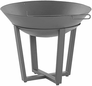 Beliani, Beliani Feuerstelle schwarz Stahl rund KEDUNG Grill- und, Beliani - Feuerstelle aus Stahl KEDUNG, One Size, Schwarz