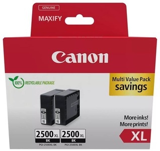 Canon, Tinte Doppelpack schwarz PGI-2500XL, Tinte Doppelpack schwarz PGI-2500XL