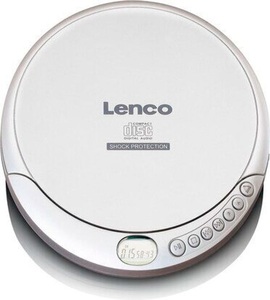 Lenco, Lenco CD-201 Tragbarer CD-Player CD, CD-R, CD-RW, MP3 Akku-Ladefunktion Silber, Lenco MP3 Player CD 201 Silber