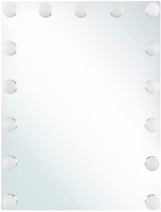 Beliani, Beliani Badspiegel mit LED-Beleuchtung rechteckig 40 x 50 cm LUCENAY, Beliani Badspiegel mit LED-Beleuchtung rechteckig 40 x 50 cm LUCENAY