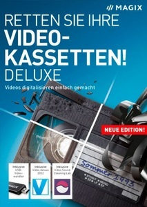 Magix, Magix Retten Sie Ihre Videokassetten! Deluxe 2022 Vollversion, 1 Lizenz Windows Backup-Software, Magix Retten Sie Ihre Videokassetten! Deluxe 2022 Vollversion, 1 Lizenz Windows Backup-Software