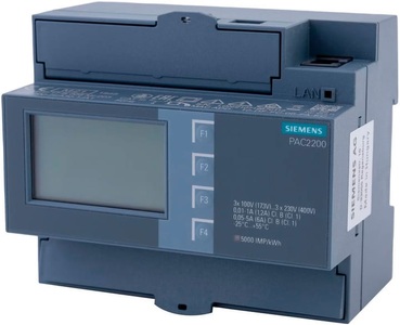 Siemens, Siemens 7KM2200-2EA30-1JA1 Digitales Hutschienenmessgerät SENTRON Messgerät 7KM PAC2200, Siemens SENTRON MID Wandlerklemmen-Messgerät 7KM PAC2200
