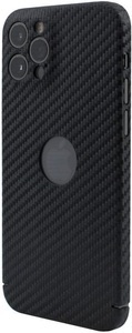 nevox, nevox Handyhülle »Carbon Series Cover Logo Window«, iPhone 14 Pro, Nevox Back Cover Carbon Series Logo iPhone 14 Pro Schwarz