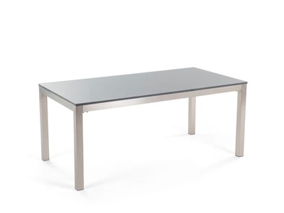 Beliani, Gartentisch Granit grau poliert 180 x 90