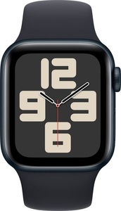 Apple, APPLE Watch SE (GPS + Cellular) 40 mm - Smartwatch (S/M 130-180 mm, Fluorelastomer, Mitternacht/Mitternacht), 