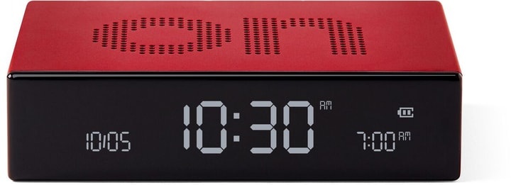 Lexon Flip Premium - Rot Wecker
