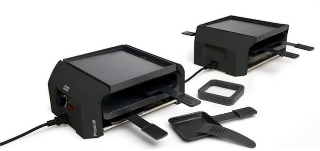 STOECKLI, Stöckli PizzaGrill FourFour Set Raclettegrill anthrazit, Stöckli Pizza-Grill FourFour Set, 4 Personen
