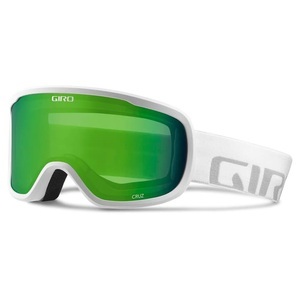 Giro, Giro Cruz Flash Goggle Skibrille / Snowboardbrille rohweiss, Giro Cruz Flash Skibrille, Farbe: white wordmark loden green S2, Grösse: one size, Für Brillenträger OTG