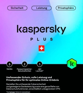 Kaspersky Plus 3 PC (D/F/I) Physisch (Box)
