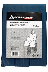 Crosswave, Crosswave Fahrrad-Regenpelerine Erwachsene schwarz, Crosswave Bike-Regenpelerine Regenmantel