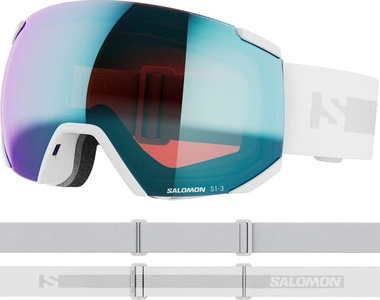 Salomon, Salomon Radium Photo Skibrille / Snowboardbrille weiss, Radium Photochromic Skibrille