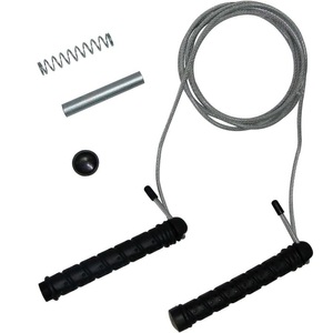 Tunturi, Tunturi - Stahlspringseil mit extra Gewichten Schwarz, Tunturi - Stahlspringseil mit extra Gewichten, One Size