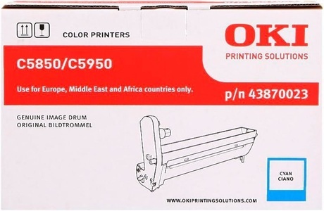 OKI, Original Drum Unit, cyan OKI 43870023, Oki Fotoleitereinheit, blau, 43870023, (20'000 Seiten)