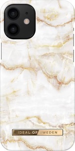 Samsung, iDeal of Sweden - iPhone 12 Mini Hardcase Hülle - Golden Pearl Marble, 