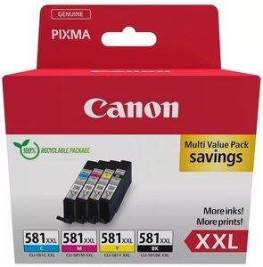 Canon, Canon Multipack Tinte XXL BKCMYCLI 581 Pixma TS6150/TS8150 4x11 7ml, Canon Multipack Tinte XXL BKCMYCLI-581 Pixma TS6150/TS8150 4x11.7ml Tintenpatrone ? Druckerpatronen/Tintenpatronen
