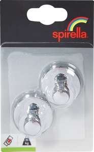 Spirella, spirella Klebehaken Dot, spirella Wandhaken »DOT Ø 35 mm Chrom«, Wassergeschützt