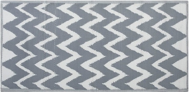 Beliani, Beliani Outdoor Teppich grau 90 x 180 cm zweiseitig SIRSA, Beliani - Teppich aus Polypropylen Modern SIRSA, 180cm, Taubengrau