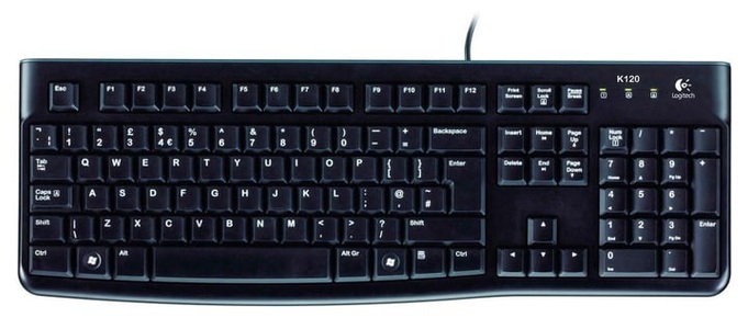 Logitech, Logitech Tastatur K120 - CH Layout, Logitech Tastatur K120 CH-Layout, kabelgebunden