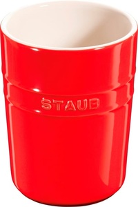STAUB, Staub-Staub Utensil Holder 11 cm, Red, Keramik Kellenbehälter, rot, 11x15cm, 0.9l