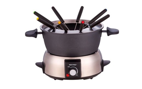 Nouvel, Nouvel Fleischfondueset Shine, Nouvel Fleischfondue-Set Shine 10 Teile, Schwarz