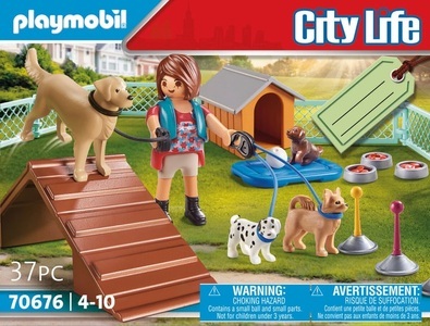 PLAYMOBIL, Playmobil 70676 Geschenkset Hundetrainerin, Playmobil® Konstruktions-Spielset »Geschenkset Hundetrainerin (70676), My City Life«, (37 St.), Made in Europe