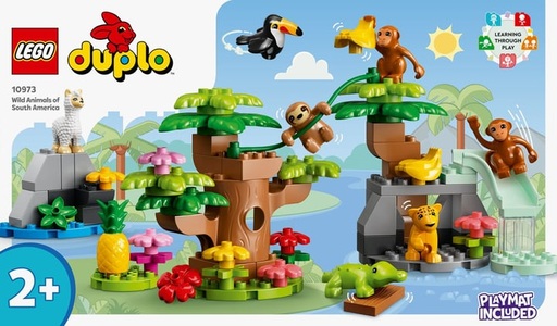 LEGO, 10973 DUPLO Wilde Tiere Südamerikas, Konstruktionsspielzeug, LEGO® Spielbausteine »Wilde Tiere Südamerika«, (71 St.)