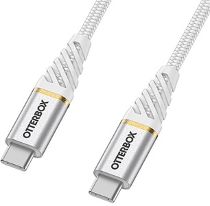 Apple,Asus,Blackberry,Google,HTC,Huawei,LG,Microsoft,Motorola,Nokia,OnePlus,Oppo,Samsung,Sony,Xiaomi, Otterbox - (3m / 60W) Premium Robustes USB C auf USB C Nylon Schnellladekabel Datenkabel Power Delivery (78-52682) - Cloud Sky White, USB 2.0 Kabel, USB-C Stecker > USB-C Stecker