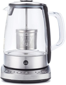 Wilfa, WILFA TM1-1500S CHA - Teekocher (, Silber/Transparent), Wilfa TM1-1500S Teekocher Glas