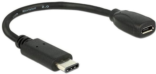 Delock, Adapter USB-C 2.0>Micro-USB-B 2.0, Delock USB 2.0-Adapterkabel USB C - Micro-USB B 0.15 m