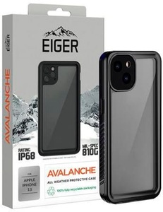 EIGER, Eiger - iPhone 13 Avalanche Case Wasserfeste Outdoor Schutz Hülle IP68 (EGCA00322) - Schwarz, Eiger iPhone 13 Avalanche Cover Schwarz