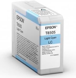 Epson, Epson T8505 light cyan Tintenpatrone, Epson Tintenpatrone, hell-blau, C13T850500, (80ml)