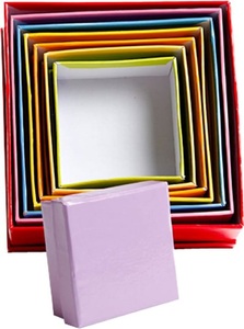 I am Creative, I AM CREATIVE Pappmaché Schachteln quadrat, 