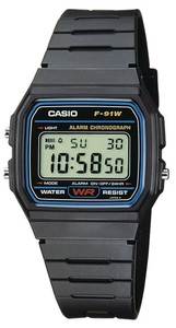 Casio Collection, Casio Collection Chronograph »F-91W-1YEF«, Casio Collection F-91W-1YEG Unisexuhr