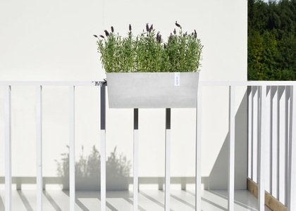 undefined, Ecopot Hanging Bruges Balkonkasten, ECOPOTS Blumentopf »Hanging Bruges«, Mit Aufhängesystem, integrierte Halterungen